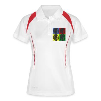 Johann Sebastian Bach in Warhol style - Women's Polo breathable - white/navy - Front
