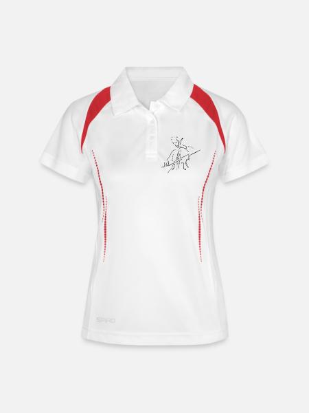 Violoncelliste pur scharz - Polo respirant Femme - blanc/marine