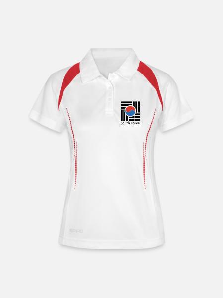 Korean Yin and Yang Symbol Design - Women's Polo breathable - white/navy