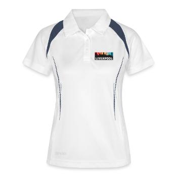 Liverpool England Travel Souvenir Skyline Landmark - Women's Polo breathable - white/navy - Front