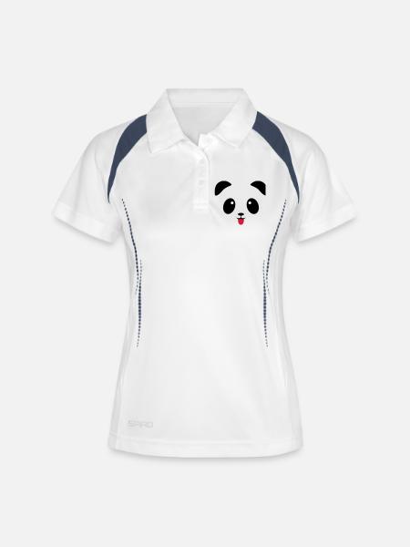 Panda face tongue - Women's Polo breathable - white/navy