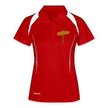 Signpost Path Path Direction - Women's Polo breathable - white/navy - Front