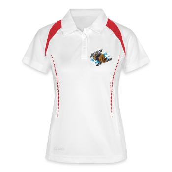 Rendre Ziach GRAND à NOUVEAU | ZiachON ! - Polo respirant Femme - blanc/marine - Devant