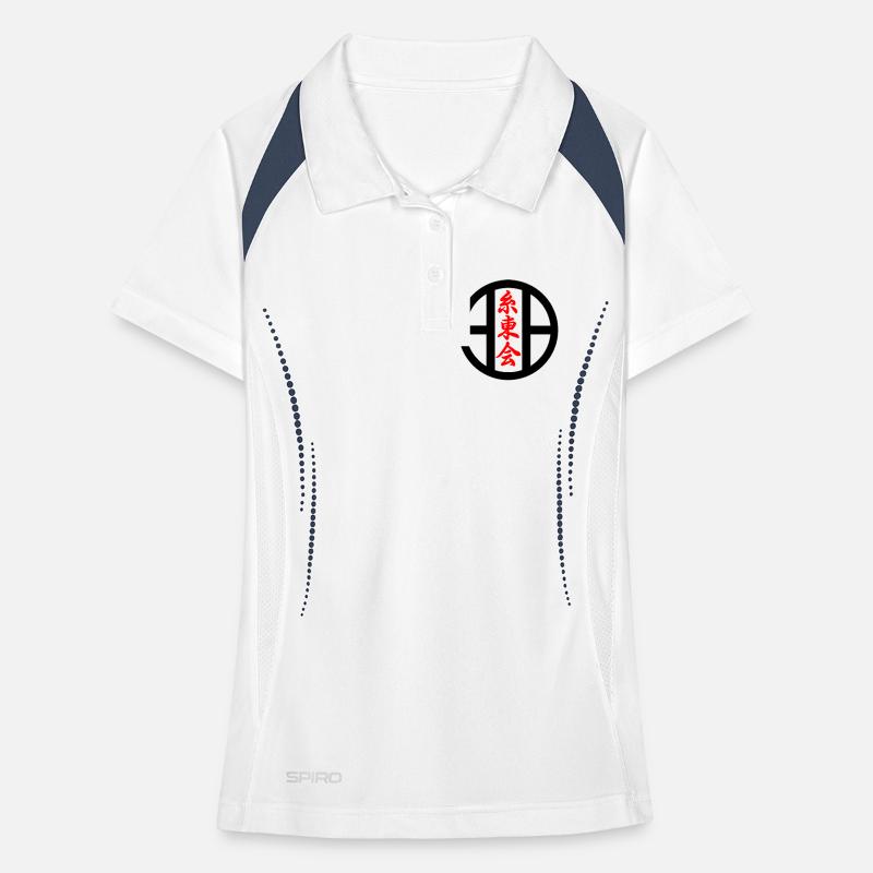 Shito kai karate emblem in kanji script Women's Polo breathable