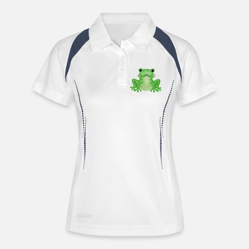 Frog - Women's Polo breathable - white/navy