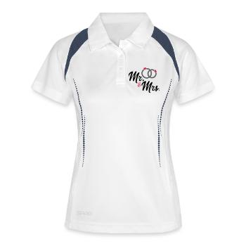 Couple - Women's Polo breathable - white/navy - Front