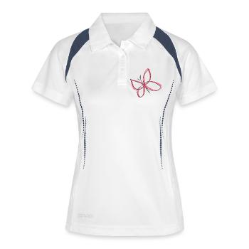 Butterfly - Women's Polo breathable - white/navy - Front
