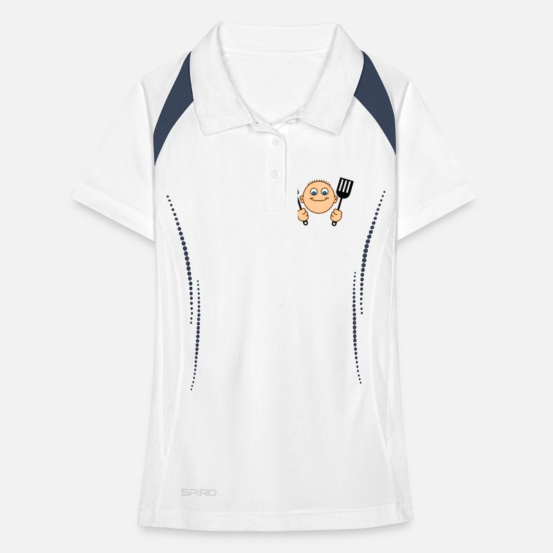 Fröhliche Hilfe in der Küche oder BBQ Frauen Polo atmungsaktiv