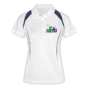 Beste Freunde Kumpel Freundschaft - Frauen Polo atmungsaktiv - Weiß/Navy - Vorne