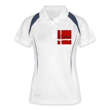 Rømø Kreuz Nordic Design - Frauen Polo atmungsaktiv - Weiß/Navy - Vorne