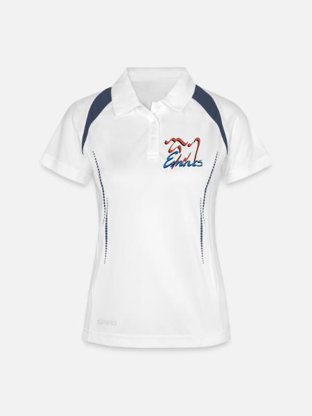 Emacs Programmierung Linux - Frauen Polo atmungsaktiv - Weiß/Navy