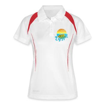 Egypt Egypt Cairo Retro Vintage Pyramids Holiday - Women's Polo breathable - white/navy - Front