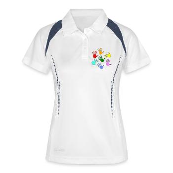 Hands Painting Kids - Women's Polo breathable - white/navy - Front