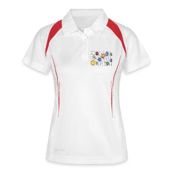Kids Planeten - Frauen Polo atmungsaktiv - Weiß/Navy - Vorne