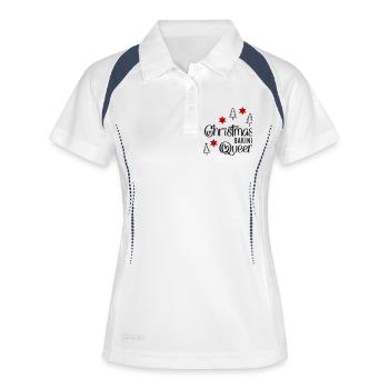 Funny cooking apron for Christmas - Women's Polo breathable - white/navy - Front