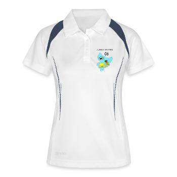 Alpes maritimes - Polo respirant Femme - blanc/marine - Devant