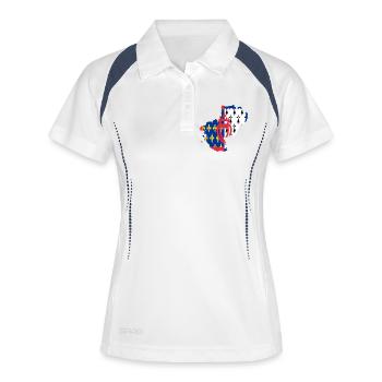 Pays de loire - Polo respirant Femme - blanc/marine - Devant