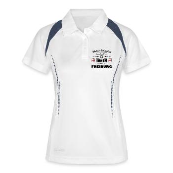 Freiburger im Breisgau - Frauen Polo atmungsaktiv - Weiß/Navy - Vorne