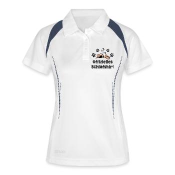 Hund Beagle - Frauen Polo atmungsaktiv - Weiß/Navy - Vorne