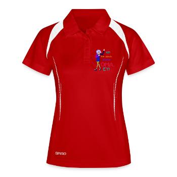 Oma Fun Stuff - lustige Geschenke für Oma - Frauen Polo atmungsaktiv - Weiß/Navy - Vorne