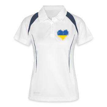 Ukrainian Heart - Women's Polo breathable - white/navy - Front