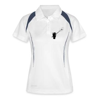 Wand, Magician, Magic, Hand - Women's Polo breathable - white/navy - Front