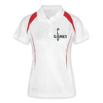 Board Games Crossword Play Games Green Pawn - Women's Polo breathable - white/navy - Front