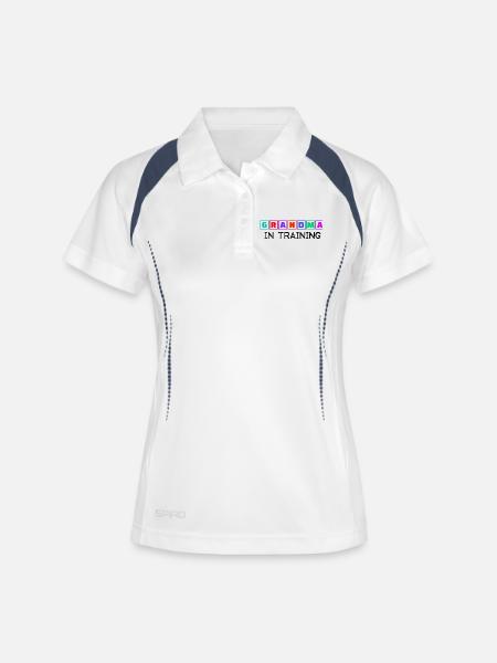 Humorous Statement Grandmother Grandma Old Woman - Women's Polo breathable - white/navy