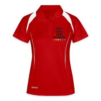 Vous n’avez pas besoin de votre approbation - Polo respirant Femme - blanc/marine - Devant