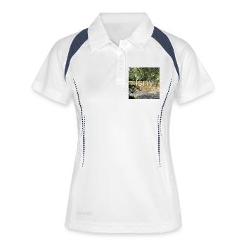 J.H - Frauen Polo atmungsaktiv - Weiß/Navy - Vorne