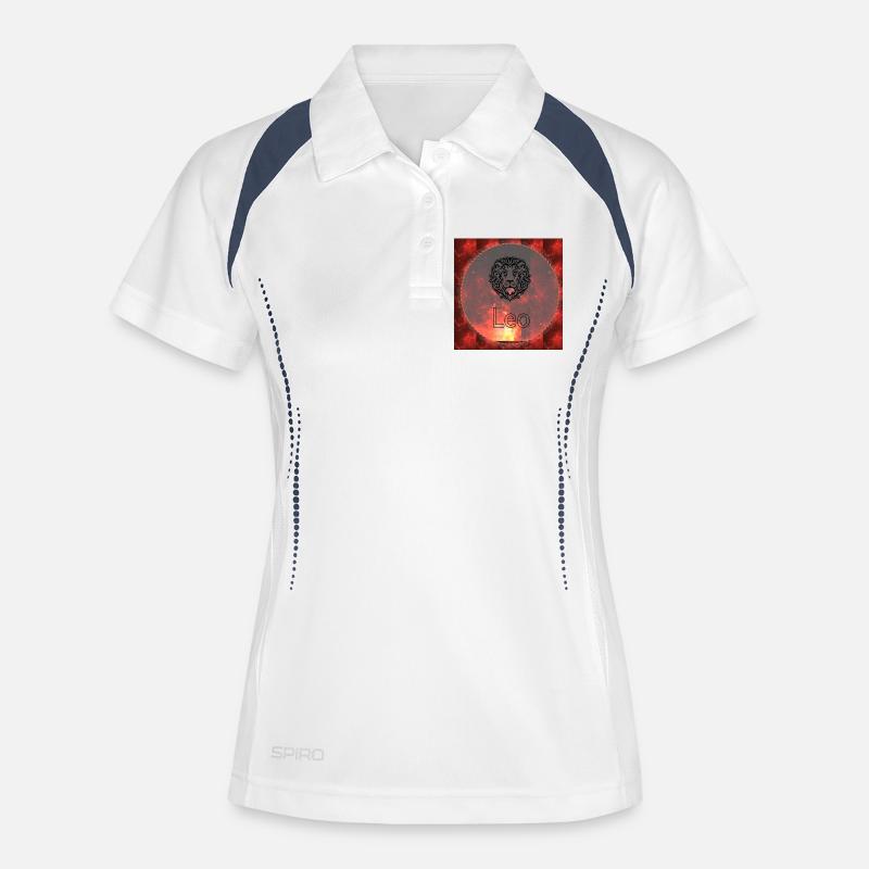 leo - Women's Polo breathable - white/navy