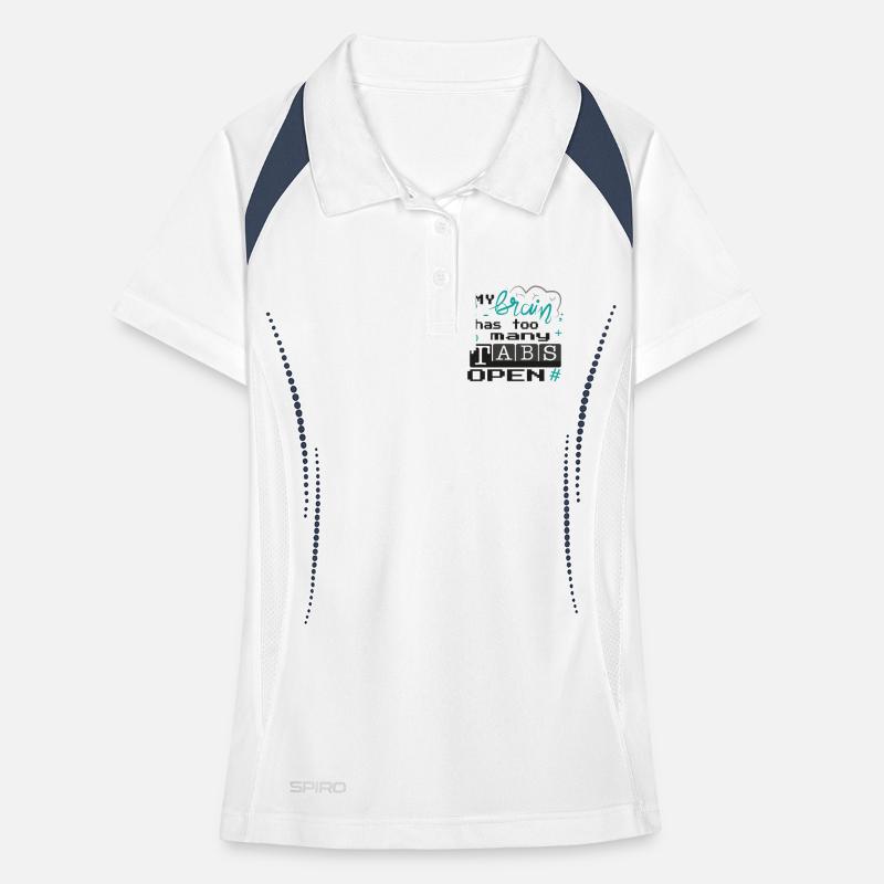 my brain has too many tabs open Women's Polo breathable