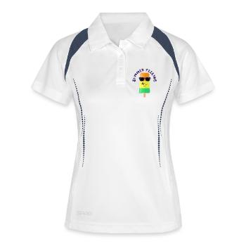 Ice cream with sunglasses Summer Feeling Summer - Women's Polo breathable - white/navy - Front
