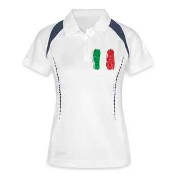 Italian Flag Brush Stroke - Women's Polo breathable - white/navy - Front