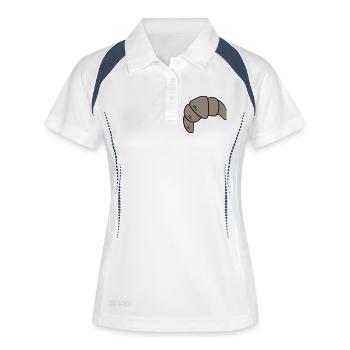 Croissant - Polo respirant Femme - blanc/marine - Devant