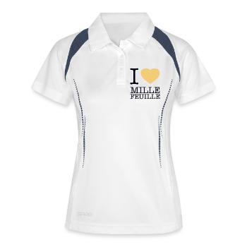 I LOVE MILLE-FEUILLE - Women's Polo breathable - white/navy - Front