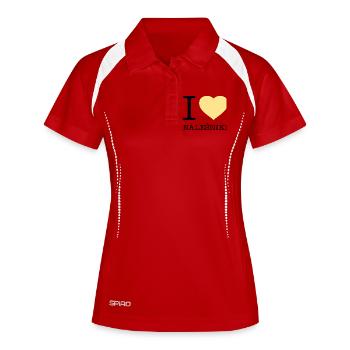 J’ADORE NALESNIKI Pologne crêpe de crêpe - Polo respirant Femme - blanc/marine - Devant