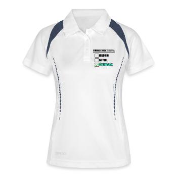 Steinbock Statement Horoskop Tierkreis Astronomie - Frauen Polo atmungsaktiv - Weiß/Navy - Vorne
