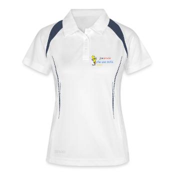 plus que parfait - Polo respirant Femme - blanc/marine - Devant