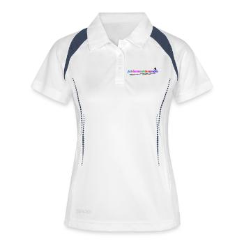Tier Zoo Pinguin Cool Statement Seevogel - Frauen Polo atmungsaktiv - Weiß/Navy - Vorne