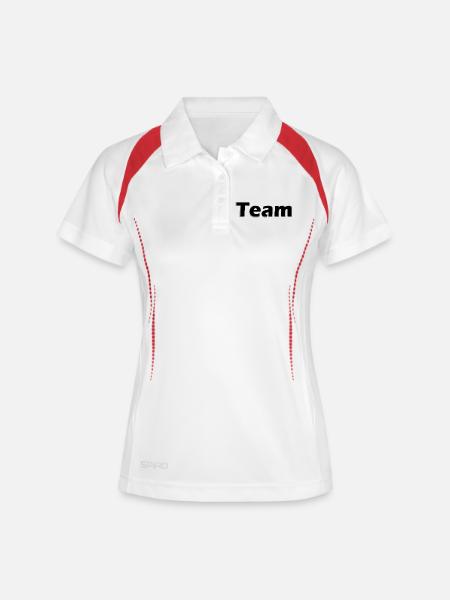 Monochrome Learning Typo Design: Team - Women's Polo breathable - white/navy