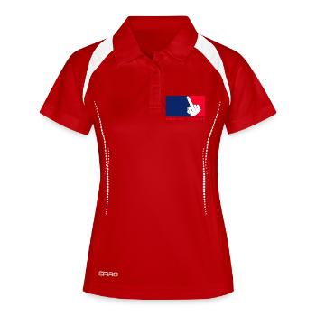 Majeur league - Polo respirant Femme - blanc/marine - Devant