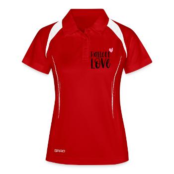 Ballett Love Ballerina Balletttänzerin Geschenk - Frauen Polo atmungsaktiv - Weiß/Navy - Vorne