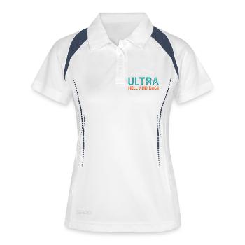 Ultra – Enfer et retour - Polo respirant Femme - blanc/marine - Devant