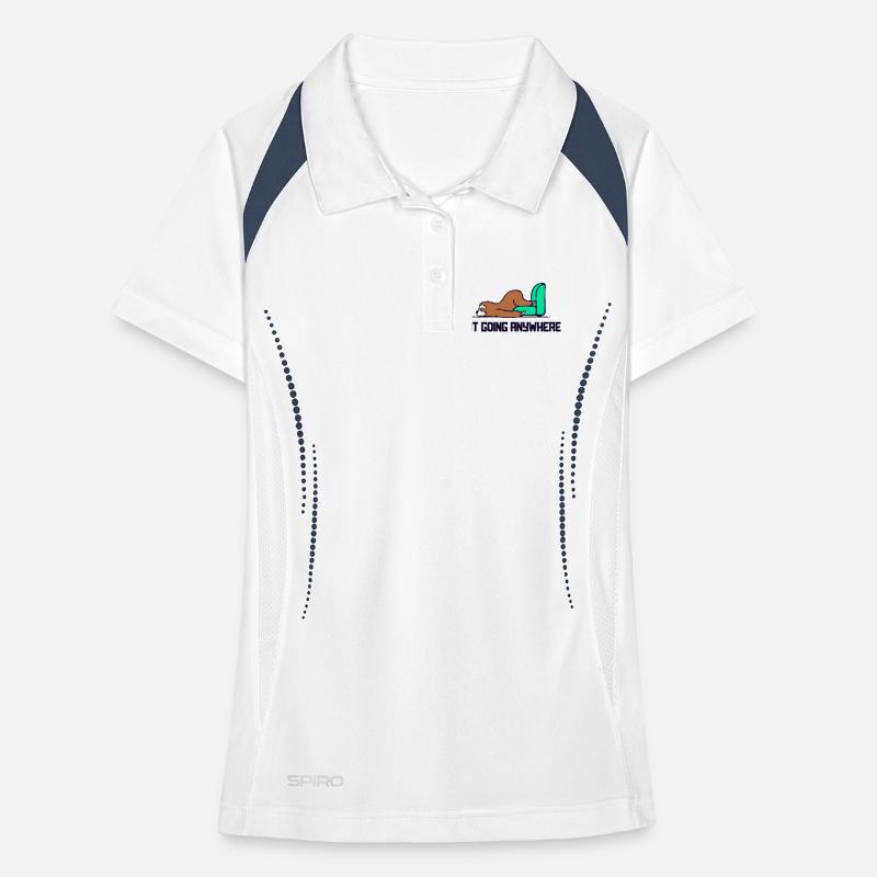 Lazy Sloth Sleep Statement Late Riser Polo respirant Femme