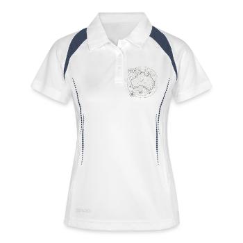 Vintage Map of Australia - Women's Polo breathable - white/navy - Front