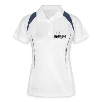 Bowling - Polo respirant Femme - blanc/marine - Devant