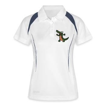 Crocodile Reptile - Polo respirant Femme - blanc/marine - Devant