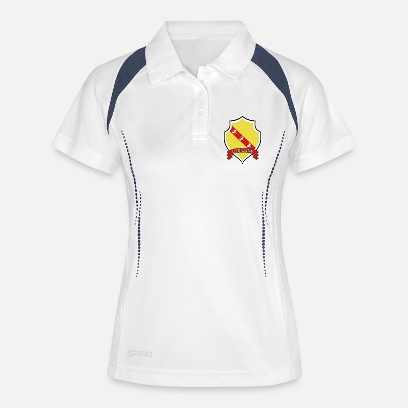Lorraine - Polo respirant Femme - blanc/marine