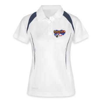 Venezuela Graffiti Flaggen Design - Frauen Polo atmungsaktiv - Weiß/Navy - Vorne
